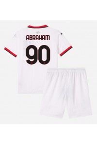 AC Milan Tammy Abraham #90 Babyklær Borte Fotballdrakt til barn 2024-25 Korte ermer (+ Korte bukser)